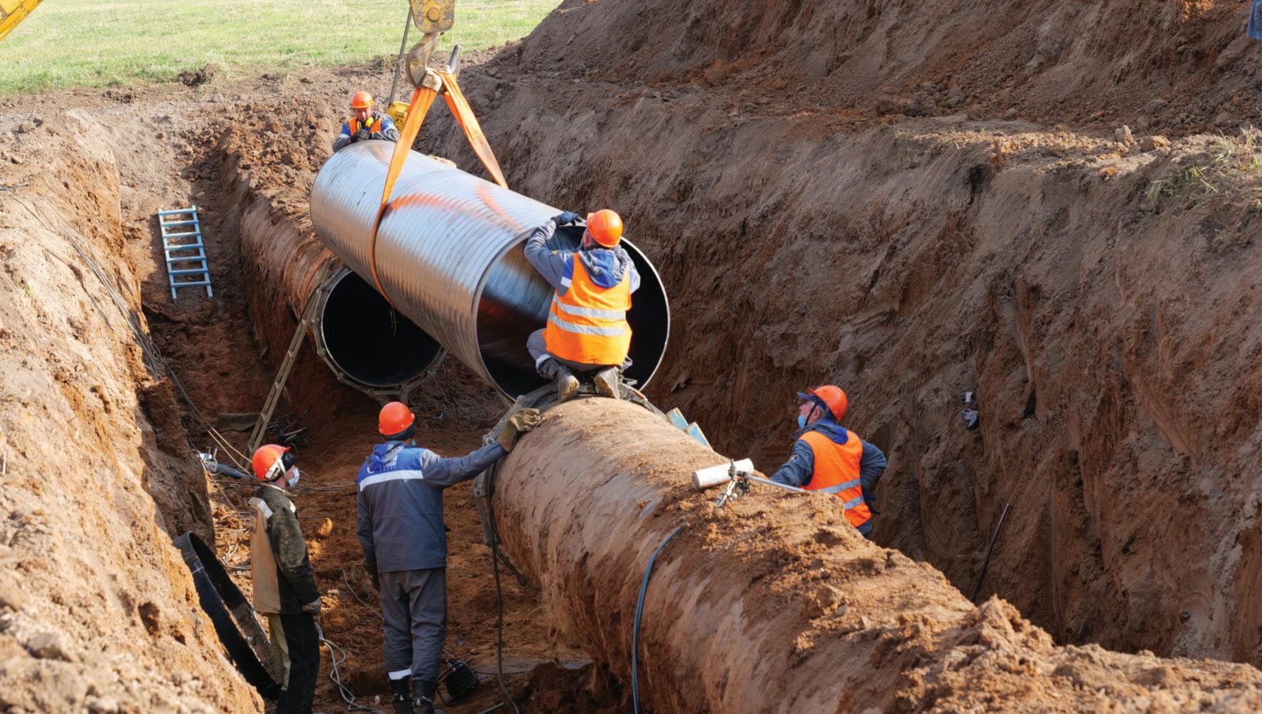 Укладка магистрального газопровода бригадой TGPG